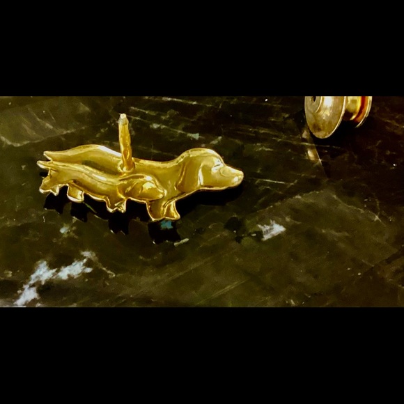 1985 Vintage 18ct Italian Gold Dog Pin/Brooch - Picture 2 of 2